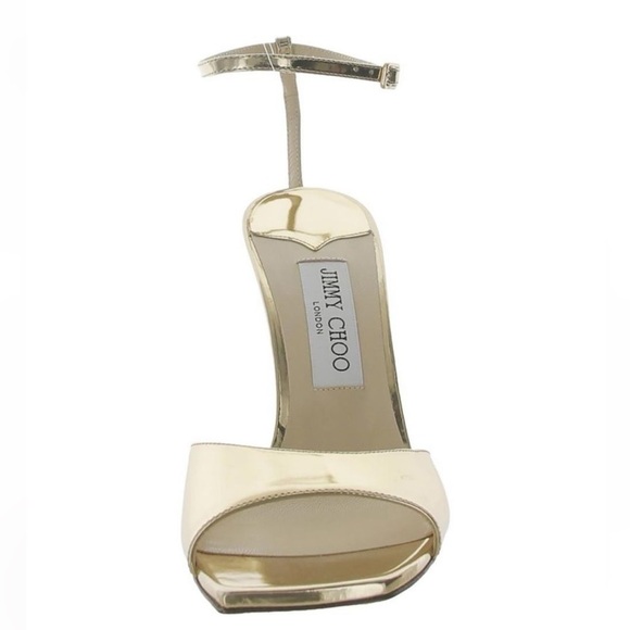 Jimmy Choo Brien 85MM Patent Wedge Sandals - Picture 4 of 9